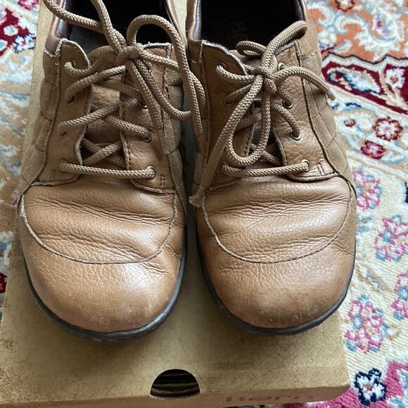 Born SOTO Brown Leather Suede Casual Quilted Lace up Sneakers Shoes - Picture 3 of 14